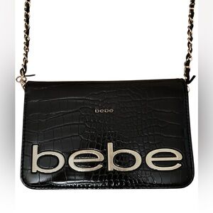 BEBE AUTHENTIC Fabiola Stamped Crocodile Crossbody Bag